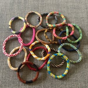 Multicolored beaded bracelets